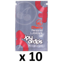 Joy Drops Lot de 10 dosettes Lubrifiant Arôme Cerise 5mL